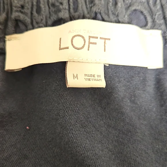 LOFT One Shoulder Eyelet Ruffle Blouse - Picture 4 of 6